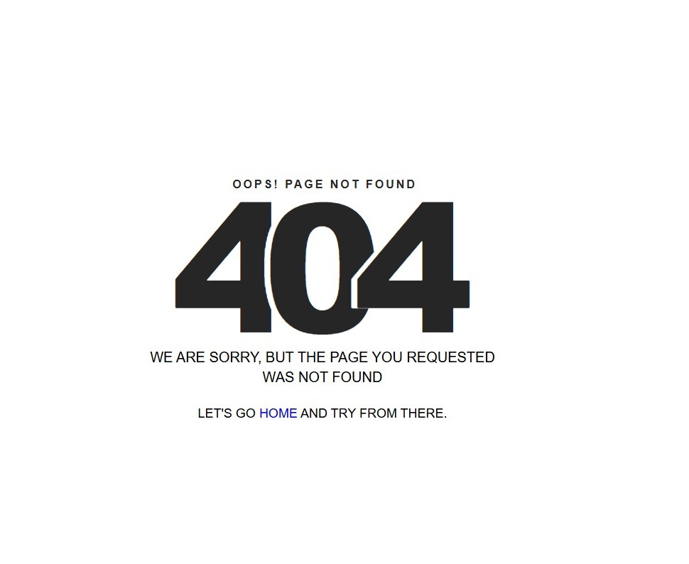 404 Error - Page Not Found